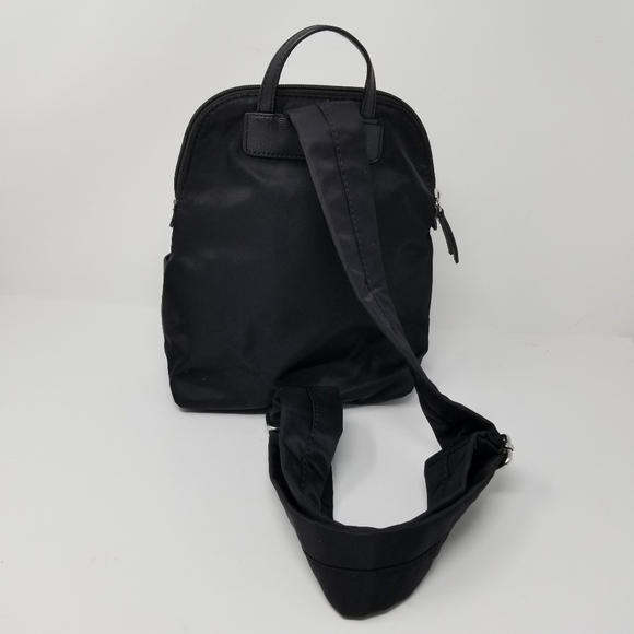 TUTILO New York Black Backpack One Shoulder 5 pocket Size 10X11 Inches FLAW - Picture 7 of 15